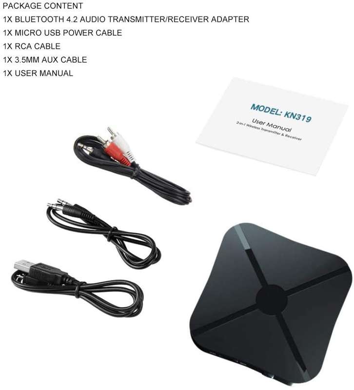 Wireless Bluetooth Transmitter Receiver 3.5mm Audio Adapter for TV