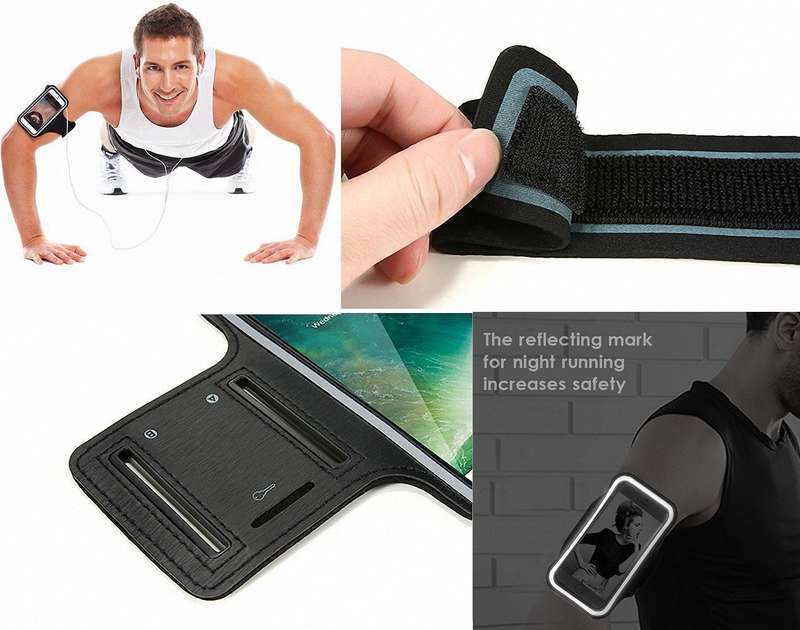 Cellphone Armband Protective Holder Case Black