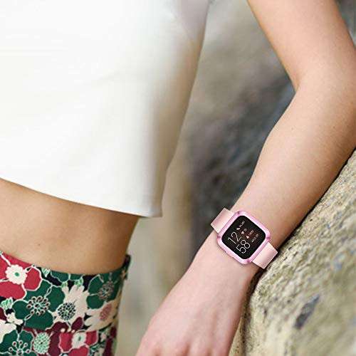 Fitbit Versa 2 Bumper Protective Case and Screen Protector Clear