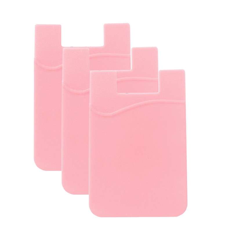 Credit Card Ultra-slim Self Adhesive Holder for Cellphones - 3 Pack Light Blue