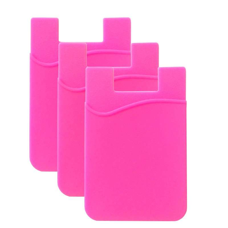 Credit Card Ultra-slim Self Adhesive Holder for Cellphones - 3 Pack Light Blue