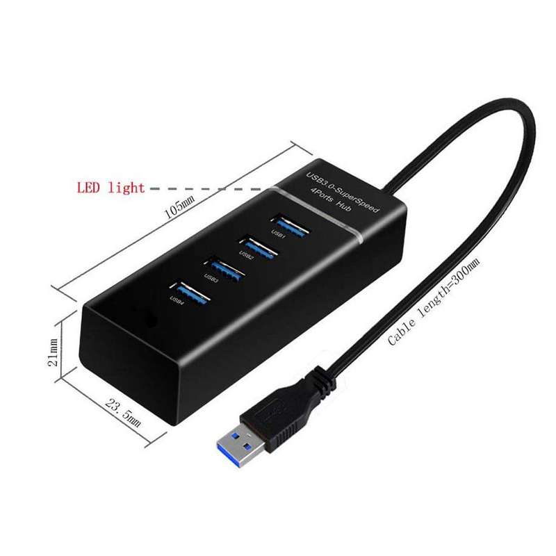 4 Port USB 3.0 Hub 5Gbps Speed