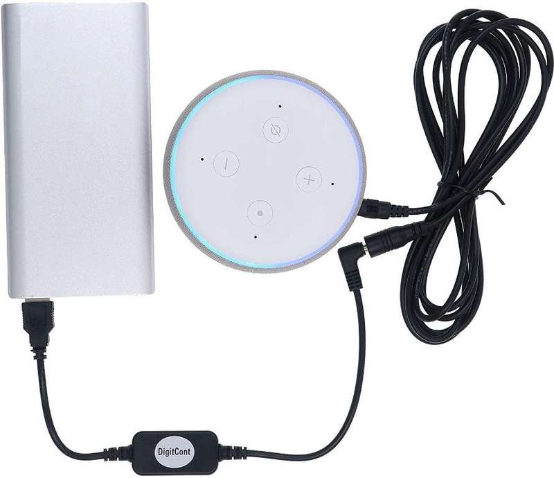 DC Extension Cable for Echo Dot (3rd gen and 4th gen) and Echo Spot (3.5mm outside tip) 1.5m