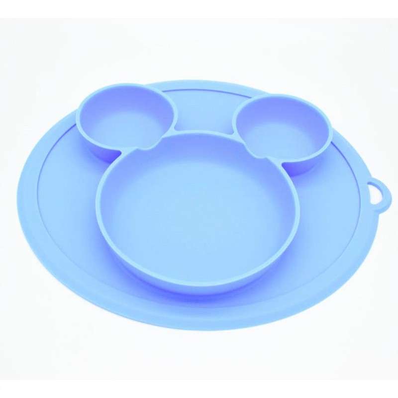 Silicone Plate for Baby Grey