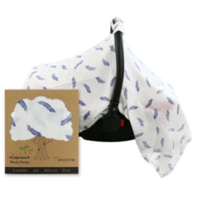 Baby Muslin Car Seat Sunshade Canopy Trees