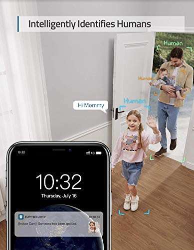 Eufy Indoor Security Cam 2k Night Vision works with Voice Assistant