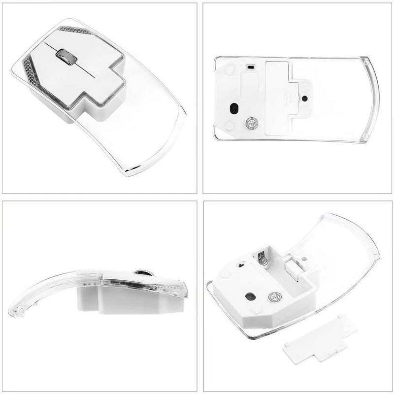 Wireless Transparent LED Mouse 2.4GhZ Light Green - Transparent