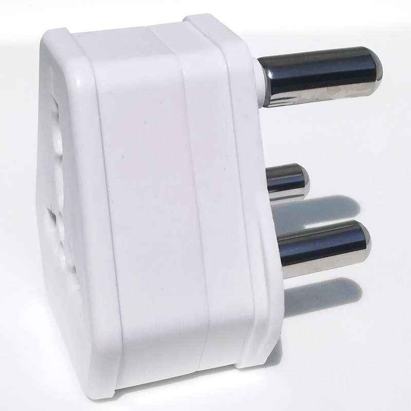 European USA UK Multi Plug to South African Power Converter - White - 3 pack