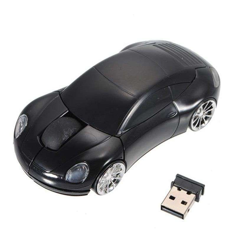 USB 2.4G 1600dpi 3D Optical Wireless Car-Shaped Mouse Royal Blue