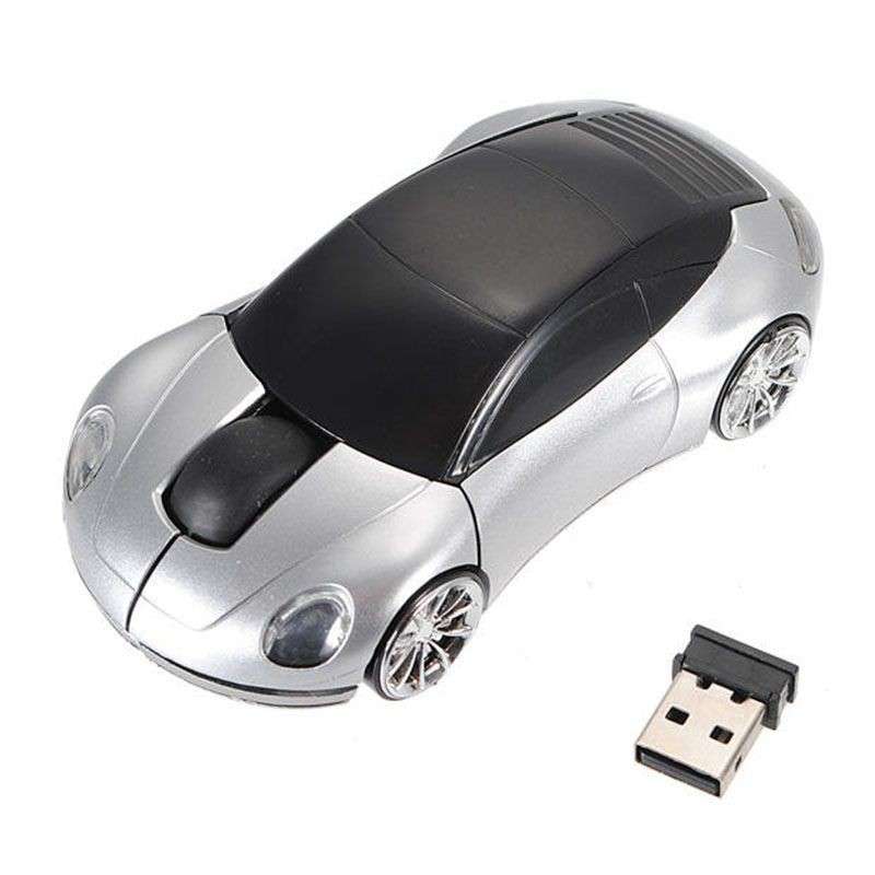 USB 2.4G 1600dpi 3D Optical Wireless Car-Shaped Mouse Royal Blue