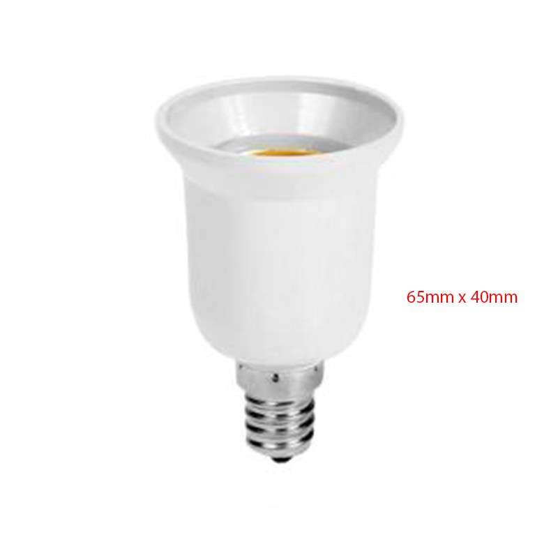 E14 Male to E27 Female Socket Holder Bulb Lamp Adapter - 5 Pack