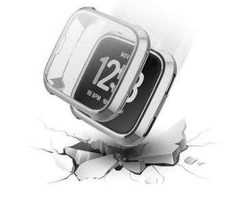 Fitbit Versa 2 Bumper Protective Case and Screen Protector Clear