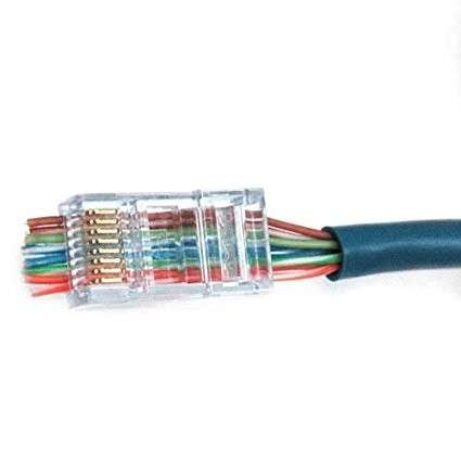 UbiGear CAT5/5e/CAT6 RJ45 Network Cable Pass Through Modular Plug 8P8C Crimp Connector End - 1 Pi...