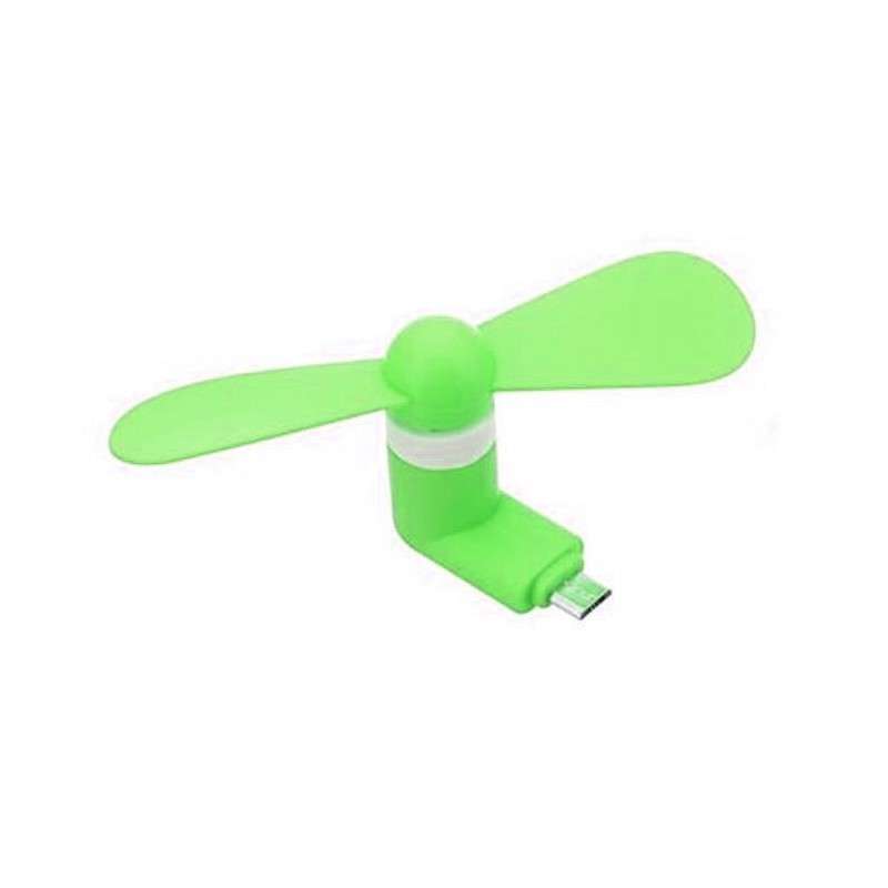 Portable Micro USB Fan (works with most Smart Phones with Micro USB) Light Green