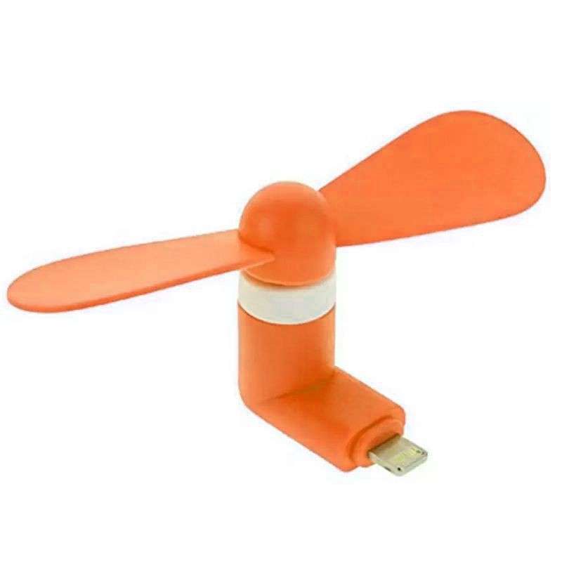Portable Lighting USB Fan (Compatible with most iPhones) Orange