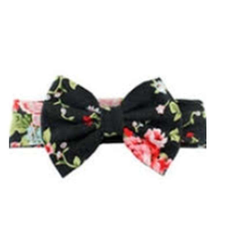 Child headband Cream and Red Floral