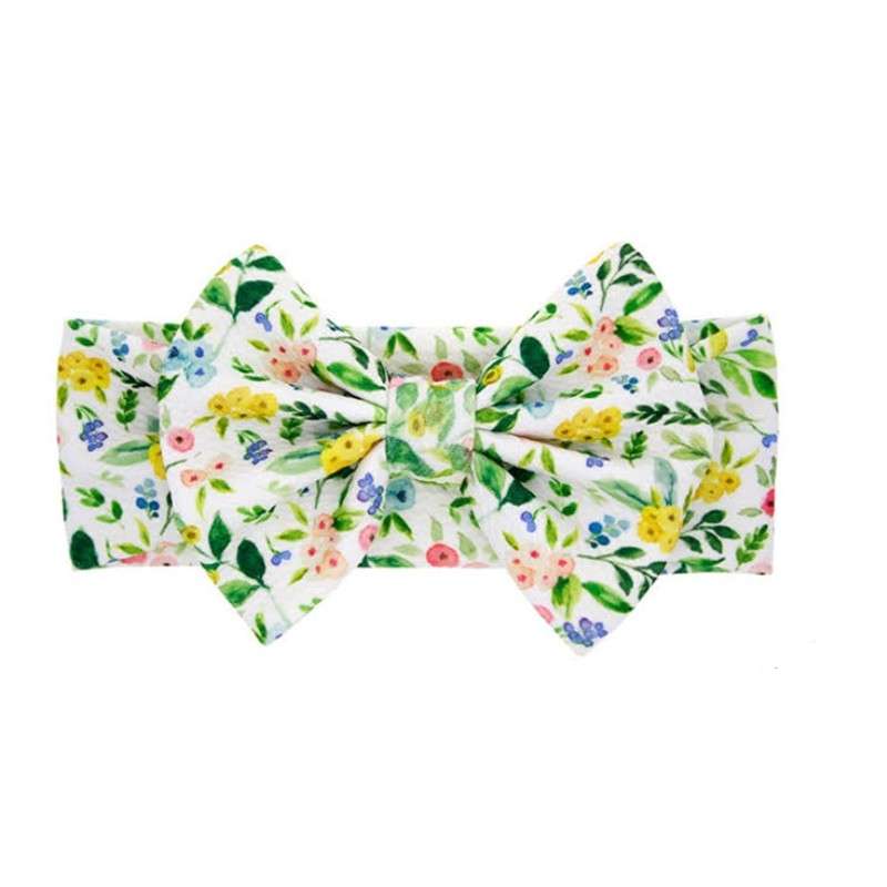 Child headband Cream and Red Floral