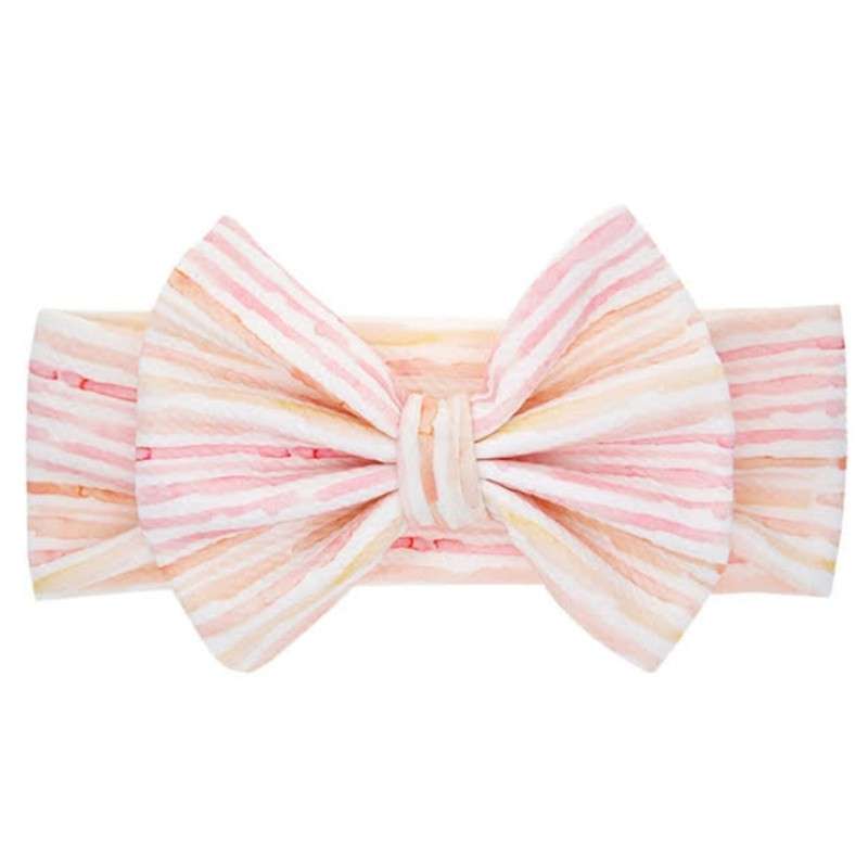 Child headband Cream and Red Floral