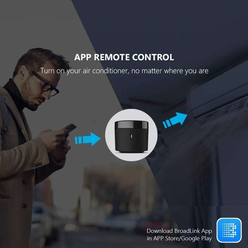 Broadlink RM4 Mini Universal IR Audio Video Remote Control - Smart Home Wi-Fi Remote Hub Compatib...