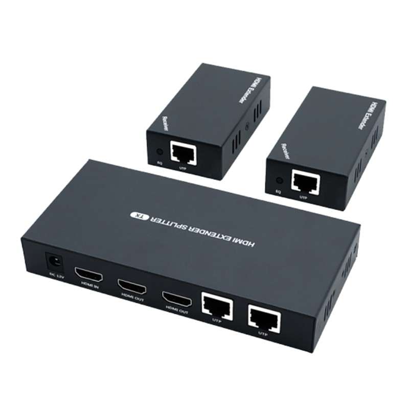 HDMI 1x2 Extender Splitter over Cat5e/Cat6- 50m (HTS0102) 1080P@60Hz Resolution