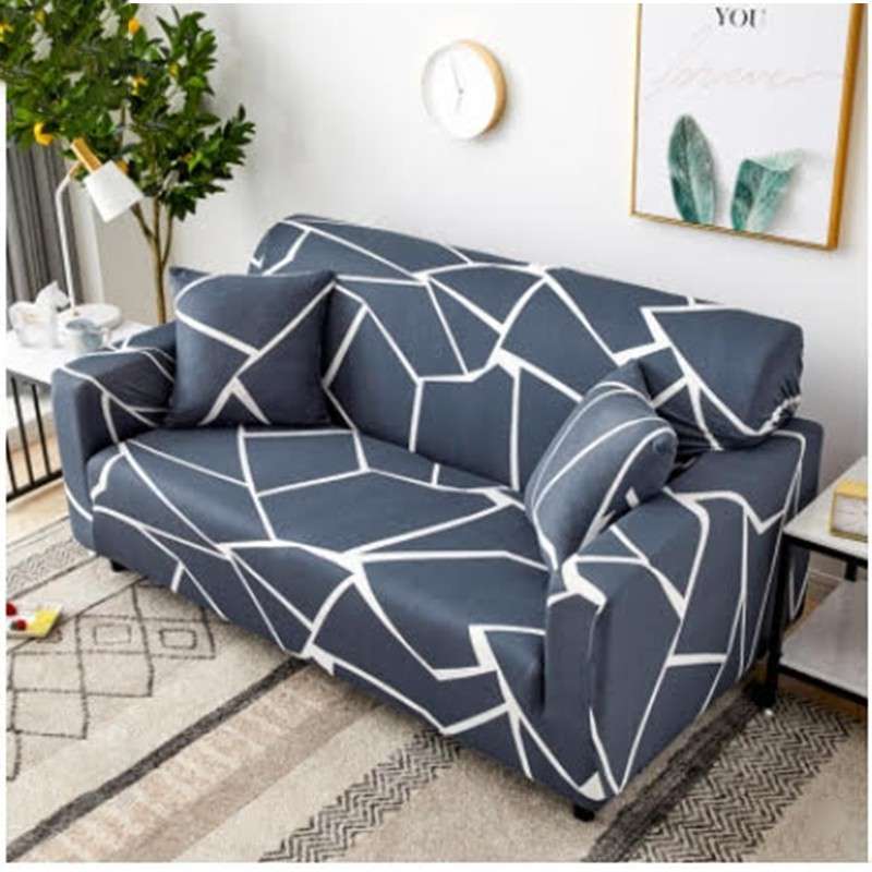 Stretch Fabric Couch Covers Retro 4x Seater (235-300cm)-Extra Large
