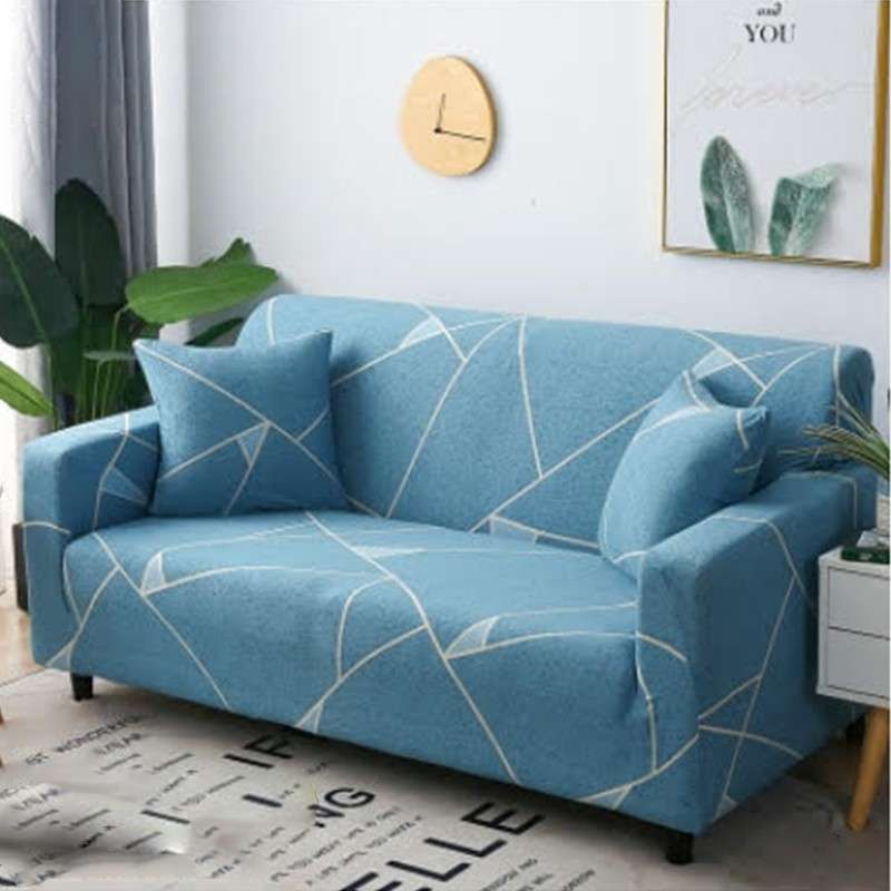 Stretch Fabric Couch Covers Retro 4x Seater (235-300cm)-Extra Large