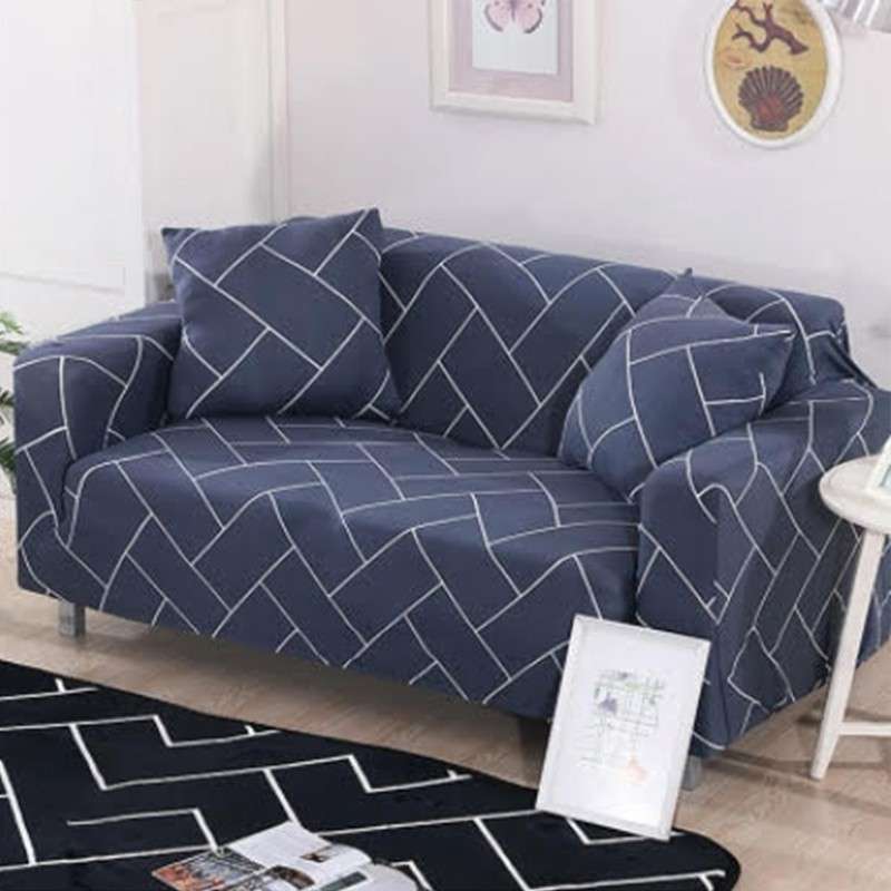 Stretch Fabric Couch Covers Retro 4x Seater (235-300cm)-Extra Large