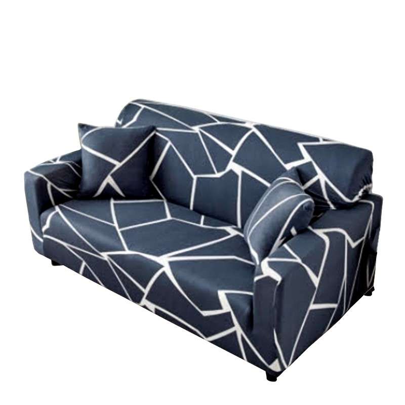 Stretch Fabric Couch Covers Retro 4x Seater (235-300cm)-Extra Large