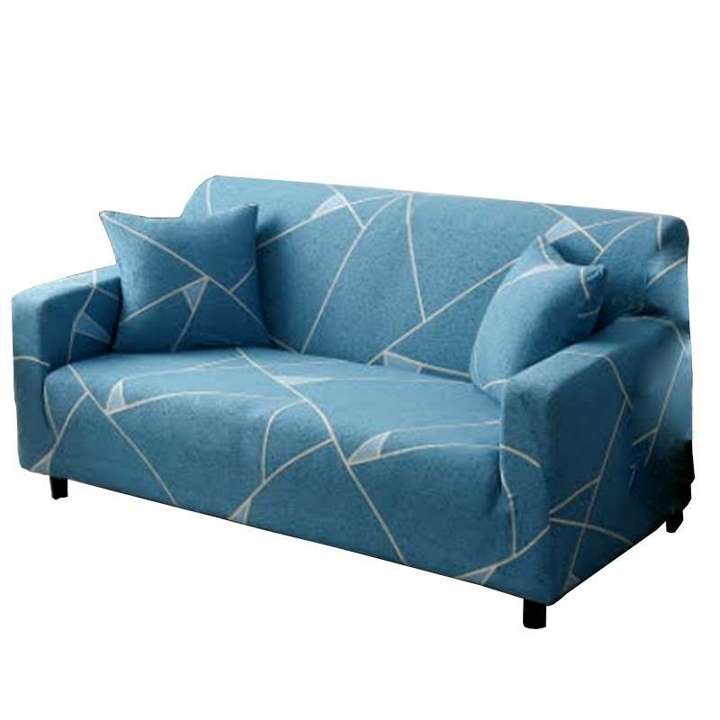 Stretch Fabric Couch Covers Retro 4x Seater (235-300cm)-Extra Large