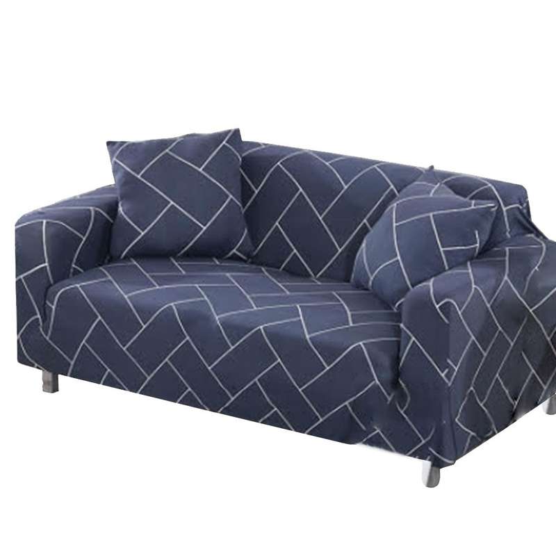 Stretch Fabric Couch Covers Retro 4x Seater (235-300cm)-Extra Large