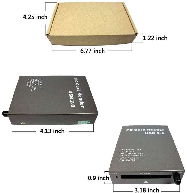 PC Card Reader USB 2.0 to PC ATA Flash Card PCMCIA For Disk Memory Card Reader Adapter Converter