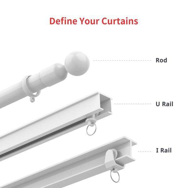 SwitchBot Curtain White U Rail 2 Home Pack (4 units)