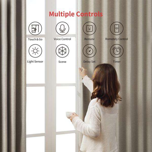 SwitchBot Curtain White U Rail 2 Home Pack (4 units)