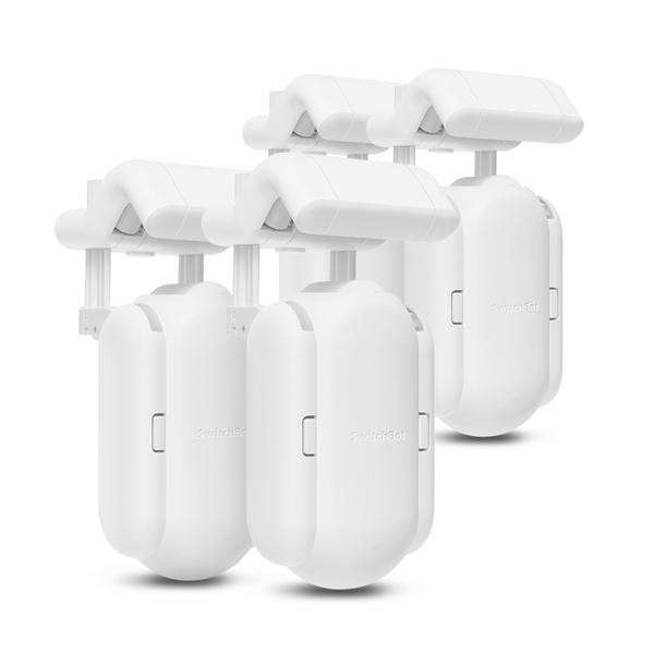 SwitchBot Curtain White U Rail 2 Home Pack (4 units)