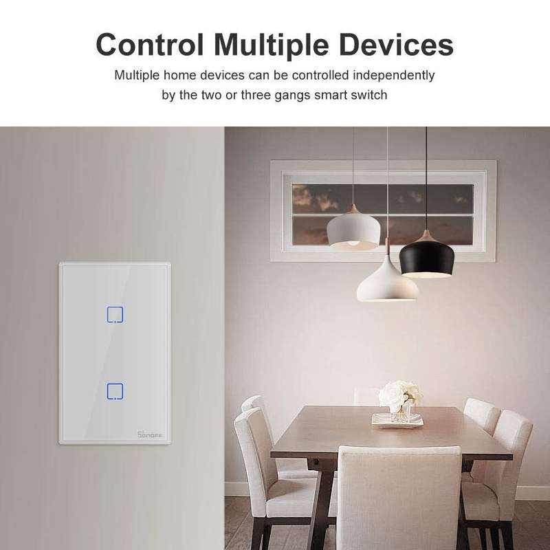SONOFF TX T3 WiFi Smart Light Switch - Black (Requires Neutral Wire) 1 Gang
