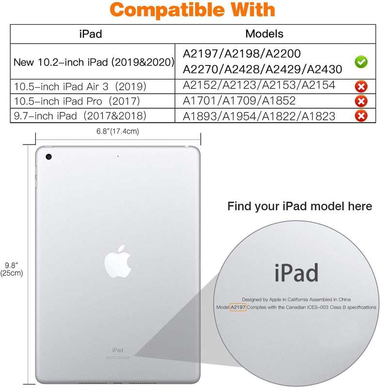 iPad 10.2 (7th Gen 2019/8th Gen 2020) Cover Case Black