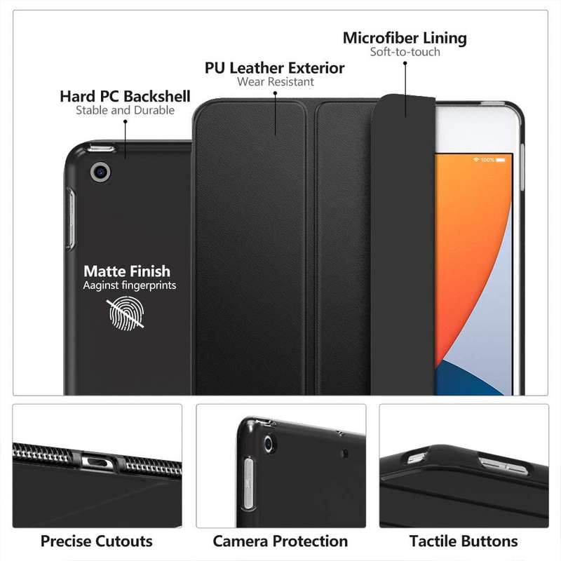 iPad 10.2 (7th Gen 2019/8th Gen 2020) Cover Case Black