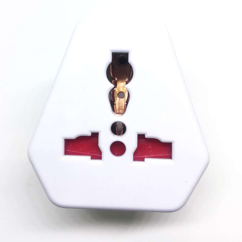European USA UK Multi Plug to South African Power Converter - White - NOT FOR SALE