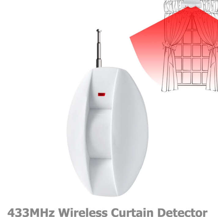 Wireless Curtain Motion Detector 433MHz