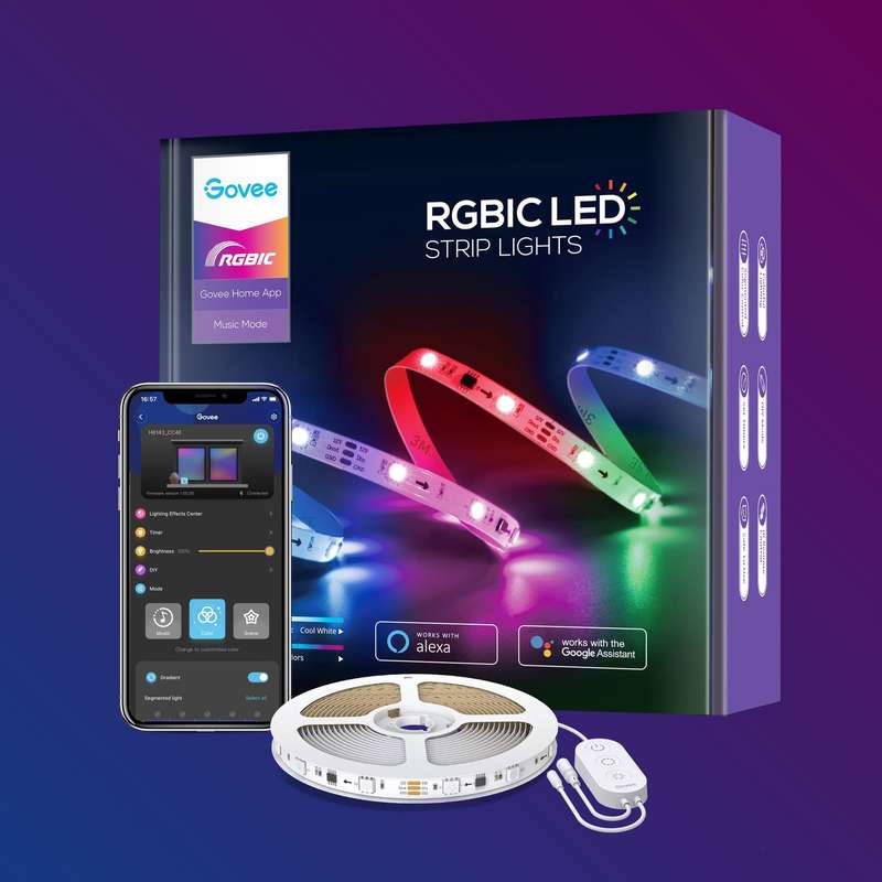 Govee RGBIC Wi-Fi+Bluetooth LED Strip Lights 5m