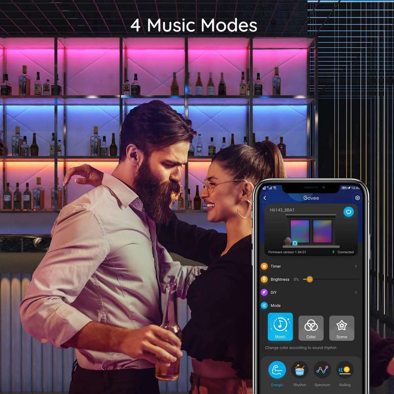 Govee RGBIC Wi-Fi+Bluetooth LED Strip Lights 5m
