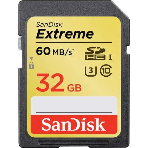 SanDisk 32GB Extreme UHS-I U3 SDHC Memory Card (Class 10) - SanDisk