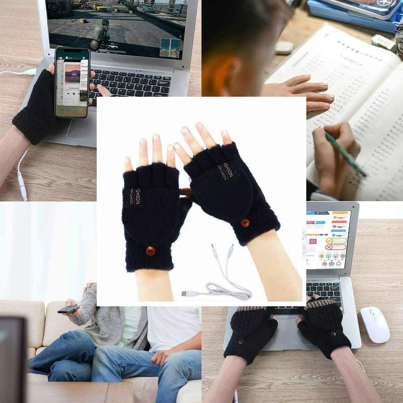 USB Heated Gloves Mint.