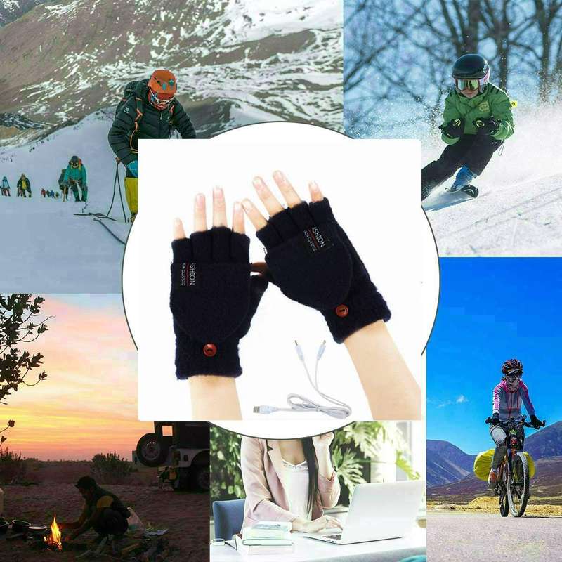 USB Heated Gloves Mint.