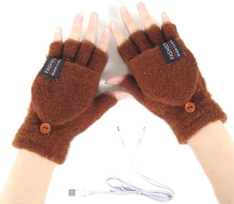 USB Heated Gloves Mint.