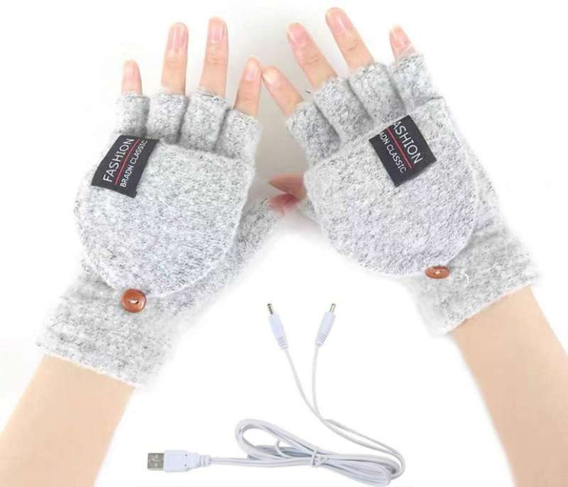 USB Heated Gloves Mint.