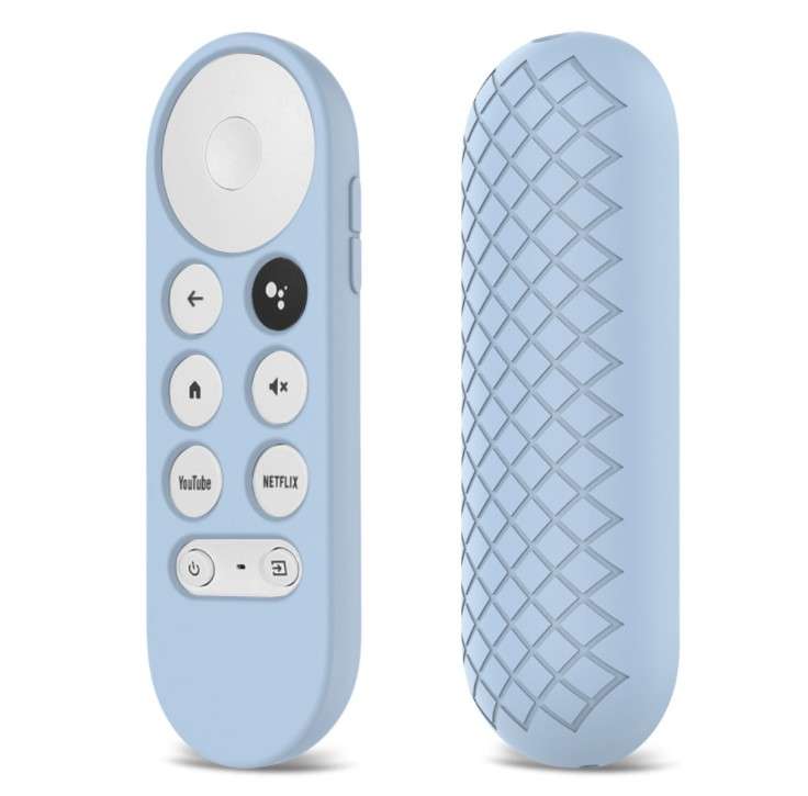 Silicone Remote Control Cover Case for Google Chromecast 2020 Sky Blue.