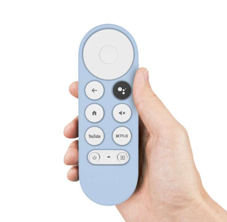 Silicone Remote Control Cover Case for Google Chromecast 2020 Sky Blue.