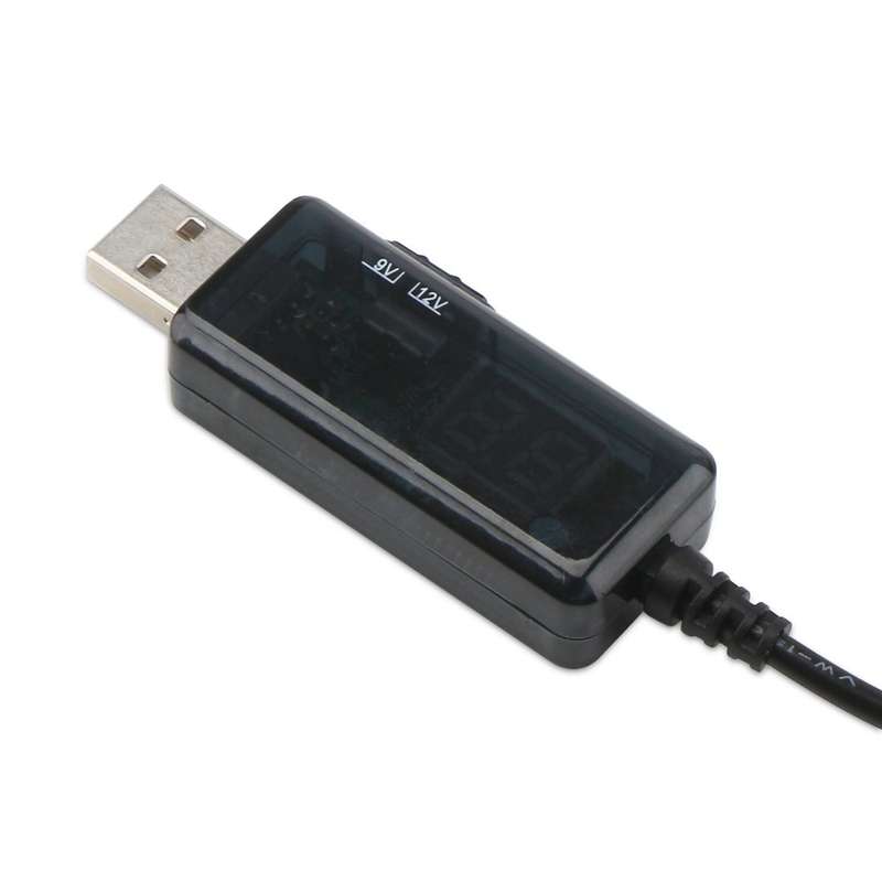 USB Boost Cable 5V Step Up to 9V 12V Adjustable Voltage Converter 1A Step-up Volt Transformer DC ...