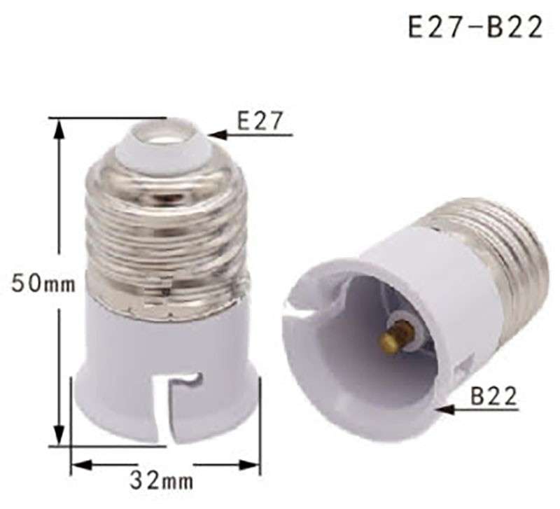 E27 Male to B22 Female Converter Adapter